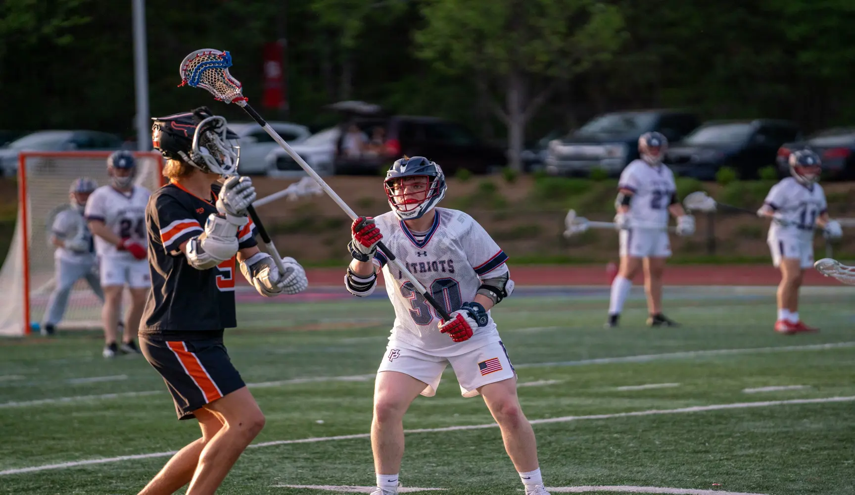 Students playing lacrosse